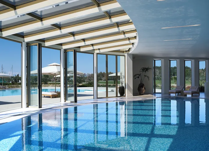 Indoor pool at The Spa Suite, Porto Sani