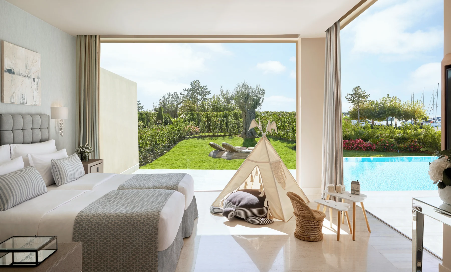 Three Bedroom Family Suite Private Pool at Porto Sani