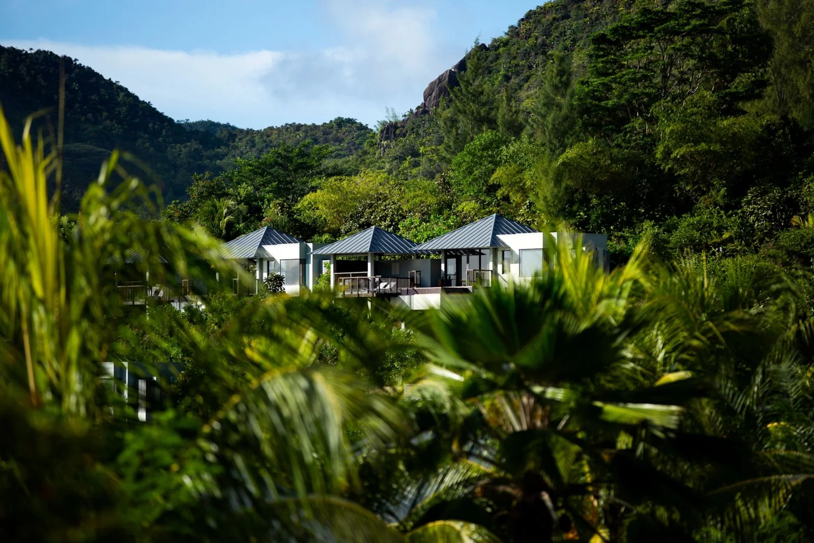 Resort and granite landscape on Praslin