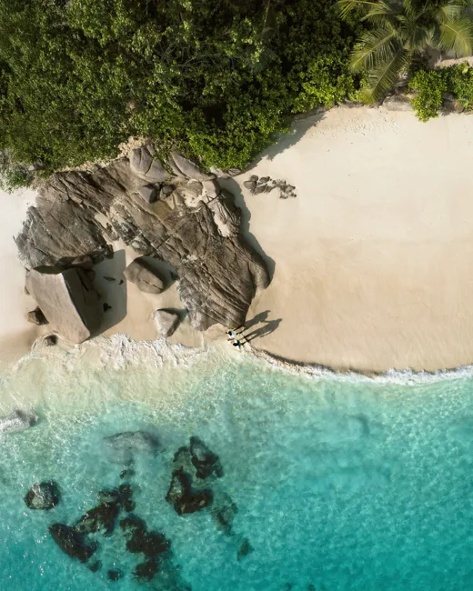 The Seychelles coastline, from the Raffles Seychelles gallery