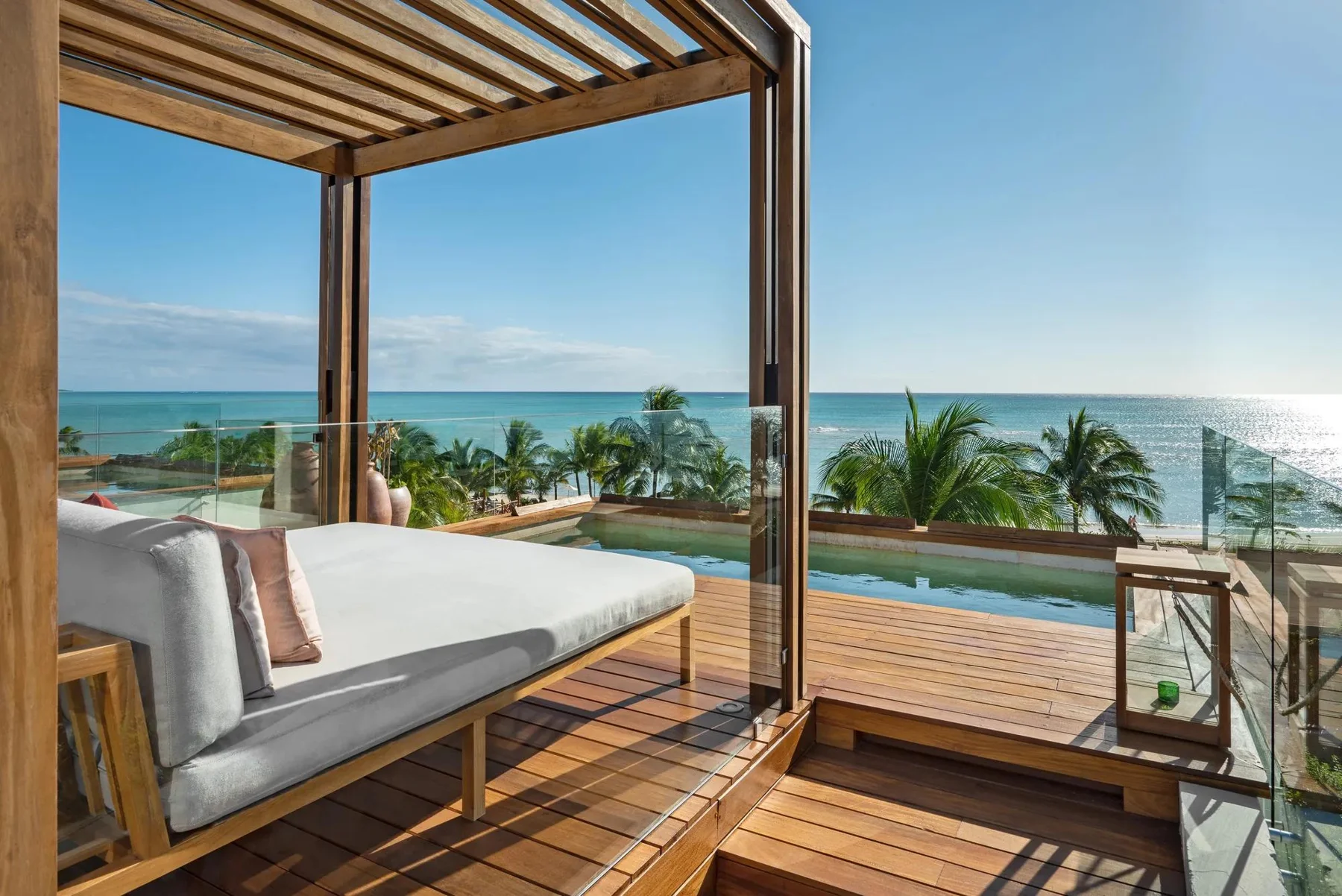 Ocean-view suite terrace at Rosewood Mayakoba