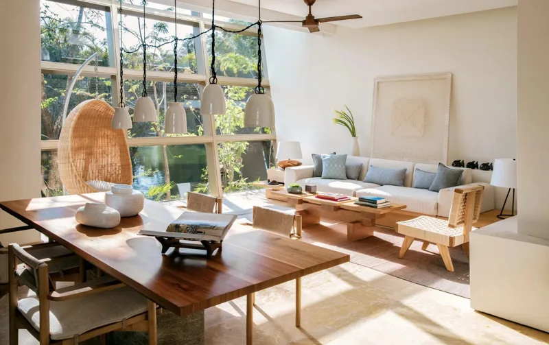 Wellness Suite living area at Rosewood Mayakoba