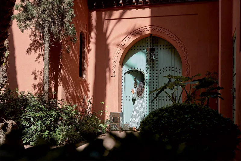 Garden architecture at Royal Mansour Marrakech
