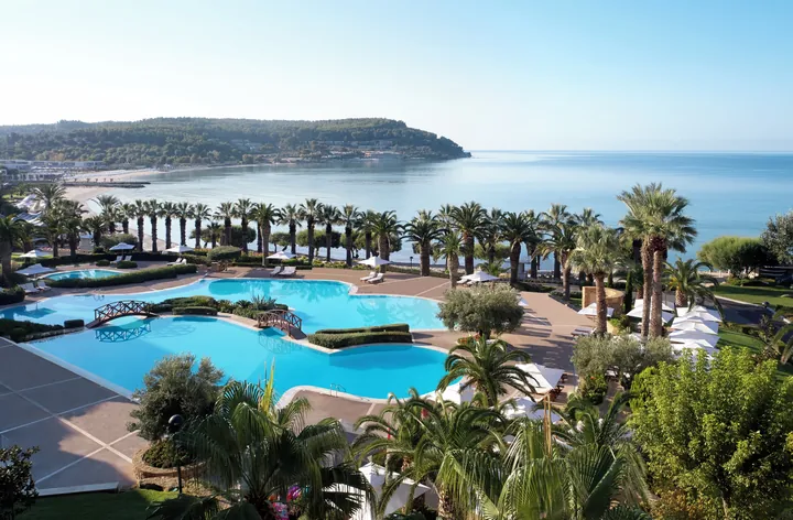 The main pool at Sani Beach, Halkidiki