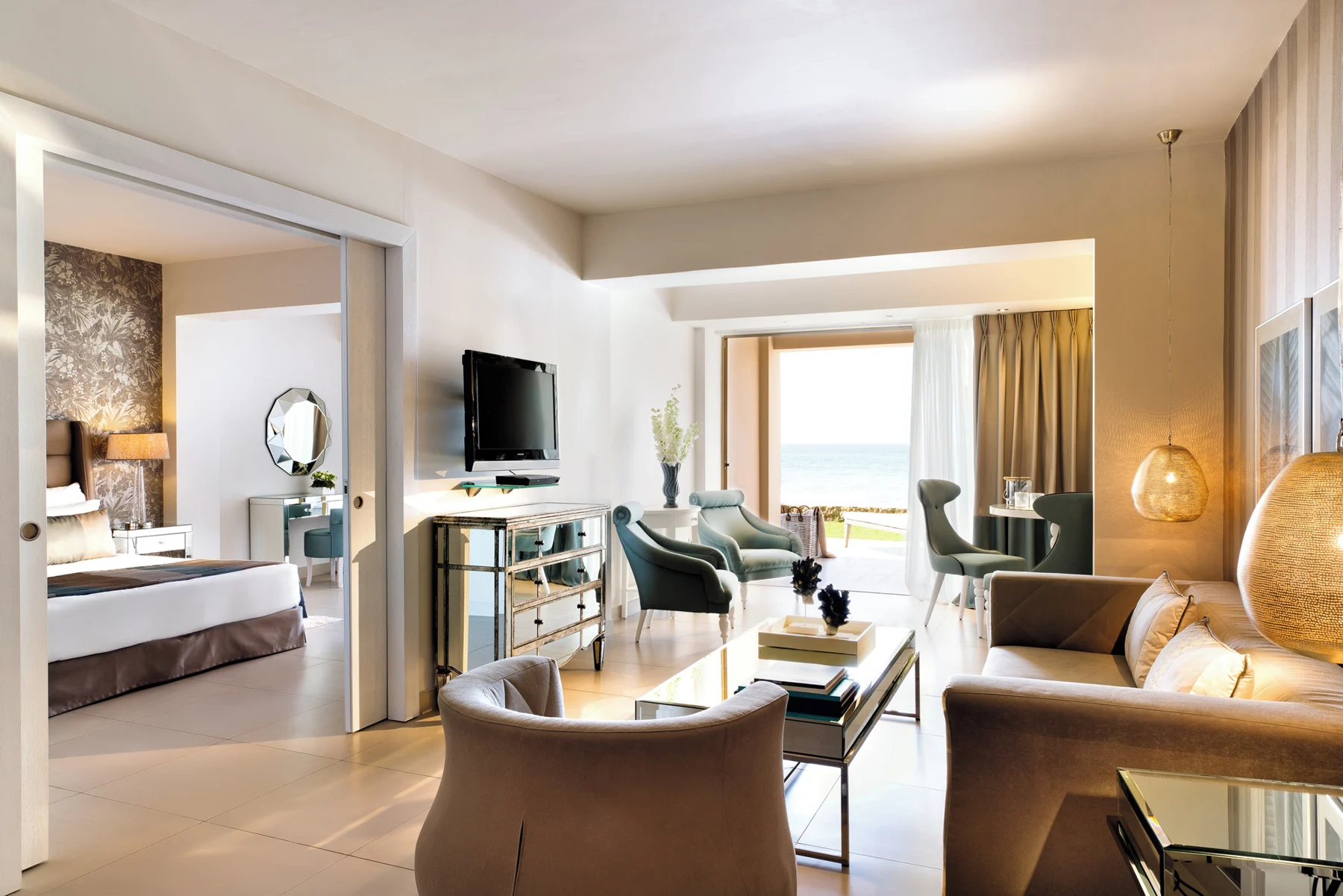 One Bedroom Family Suite Beach Front at Sani Beach
