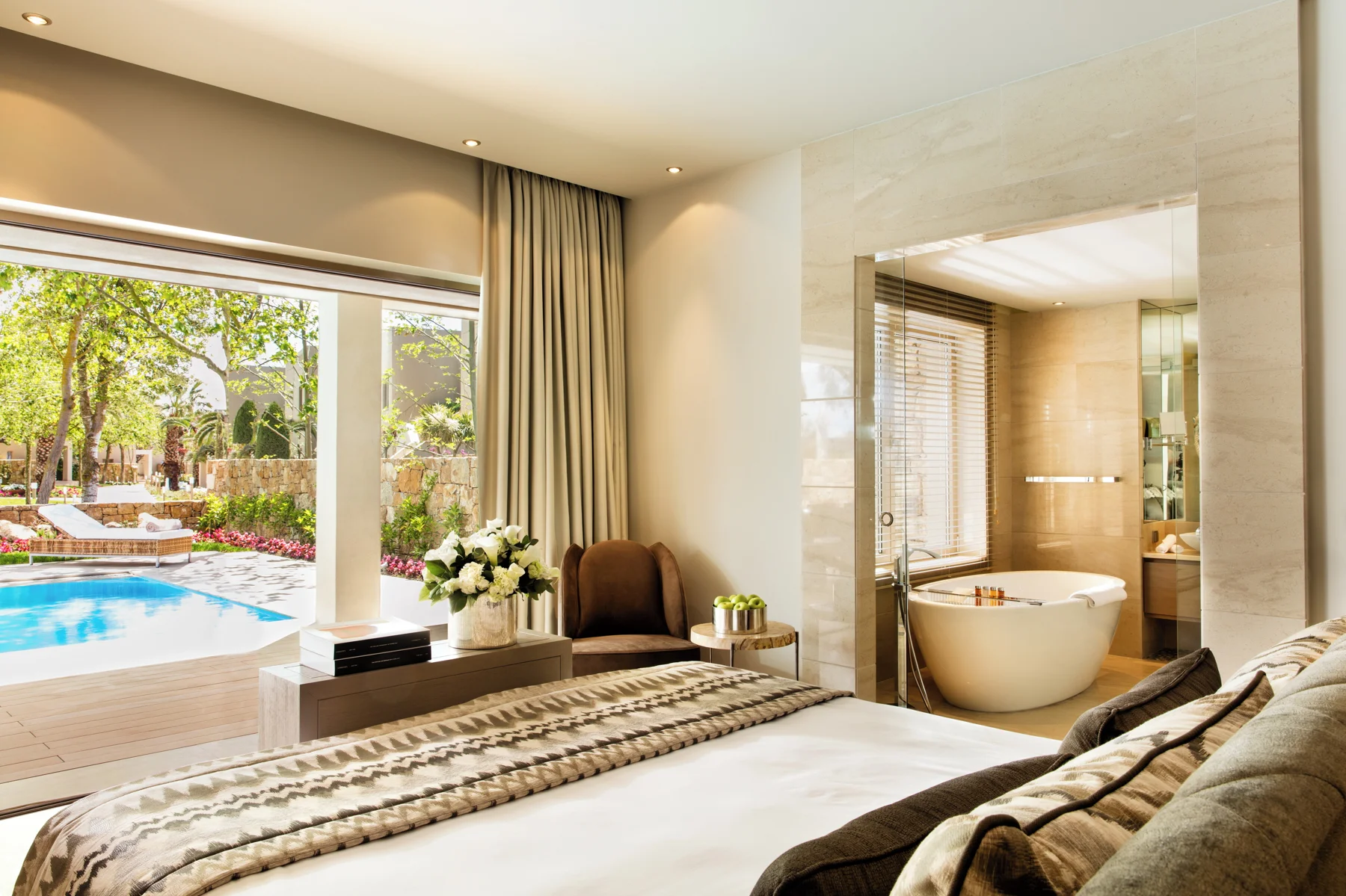 Three-bedroom family suite with private pool at Sani Asterias