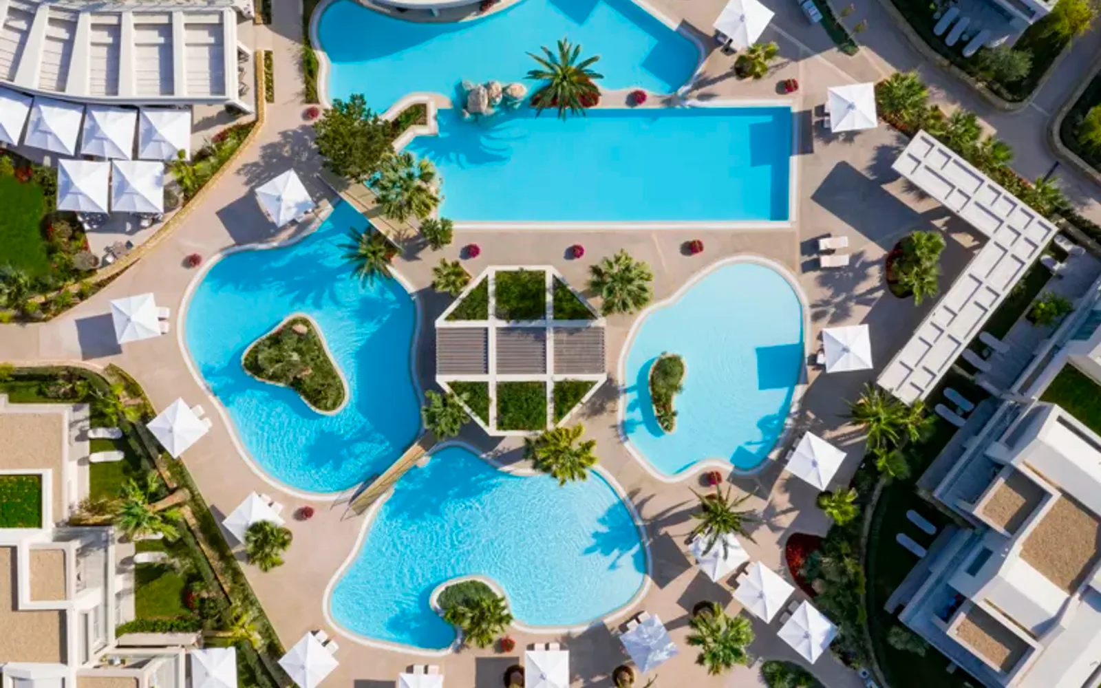 Aerial view of resort at Porto Sani