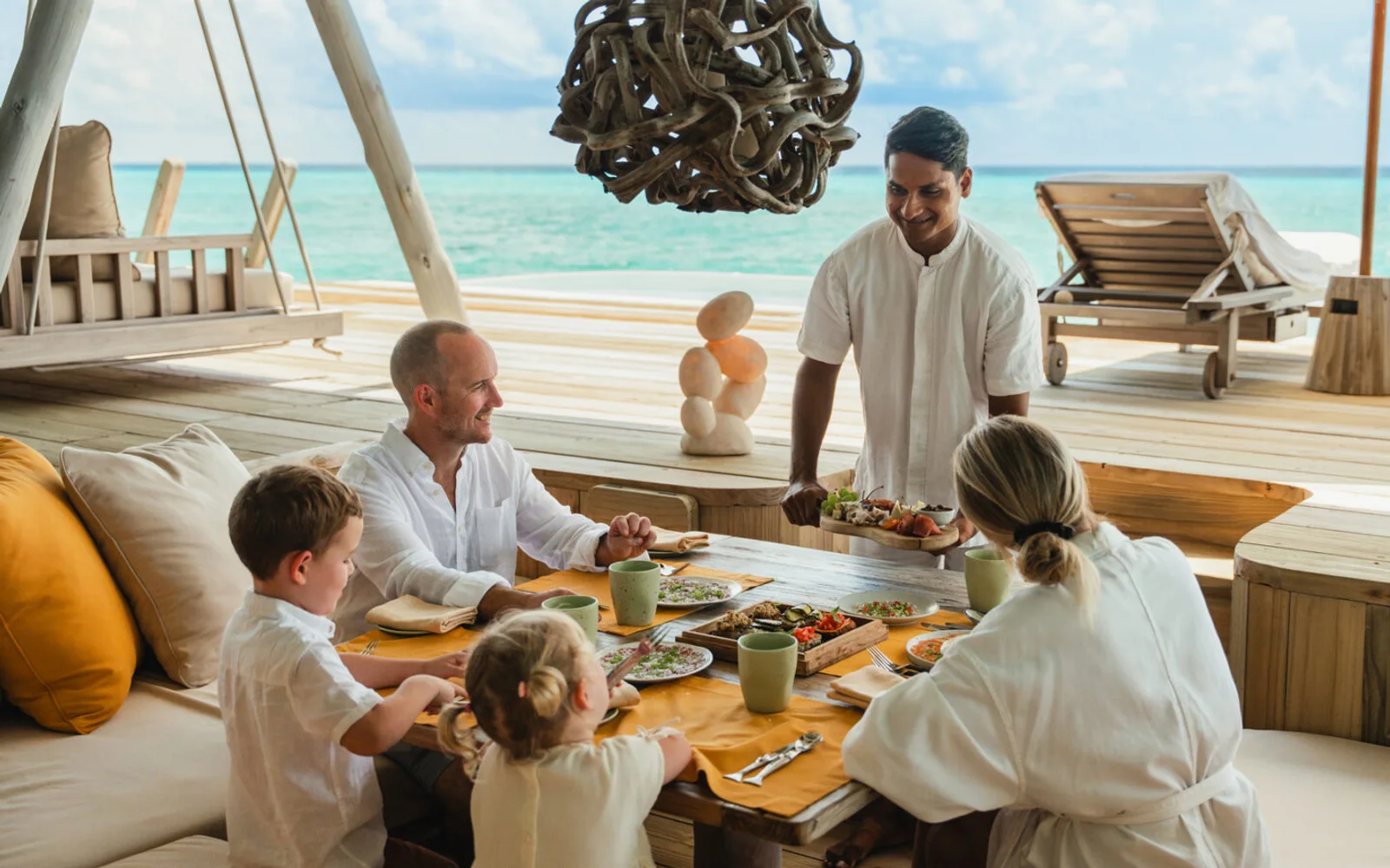 Private in-villa dining at Soneva Secret