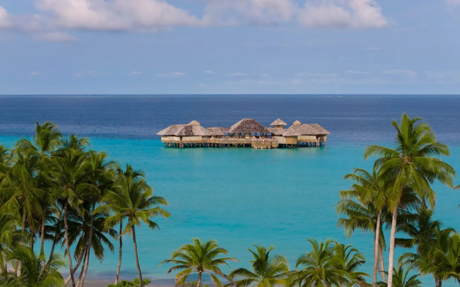Remote Soneva Secret island surrounded by the Indian Ocean