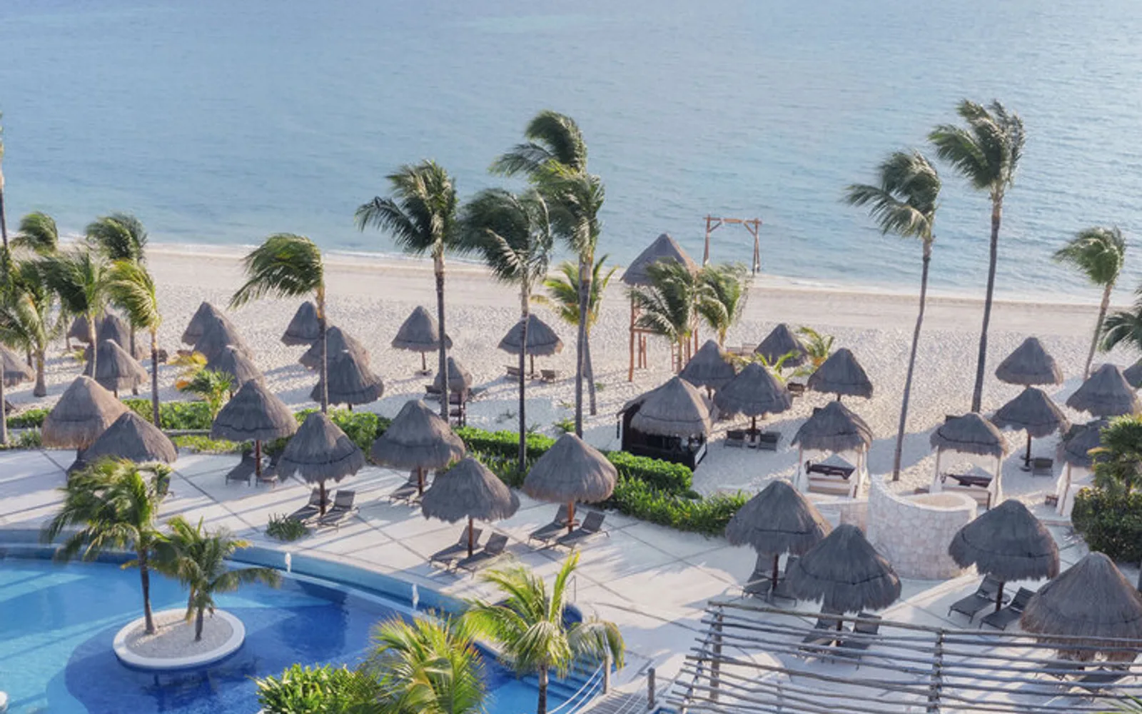 Excellence Playa Mujeres resort overlooking the Caribbean Sea