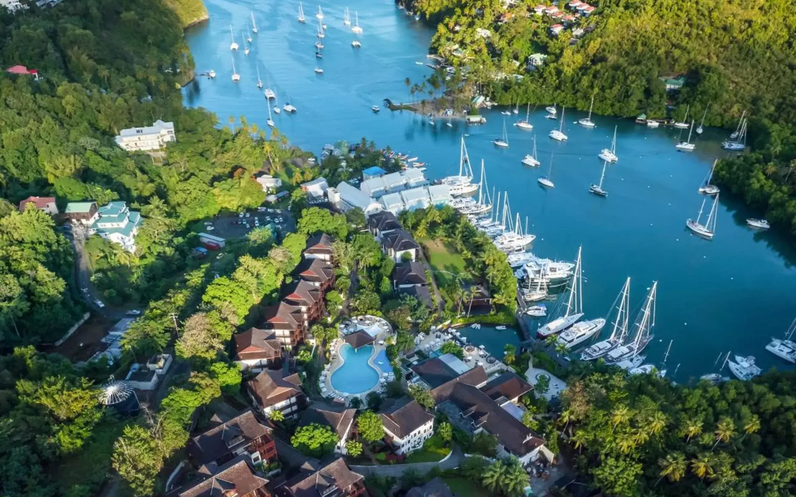 Zoëtry Marigot Bay St. Lucia in Marigot Bay, property overview.