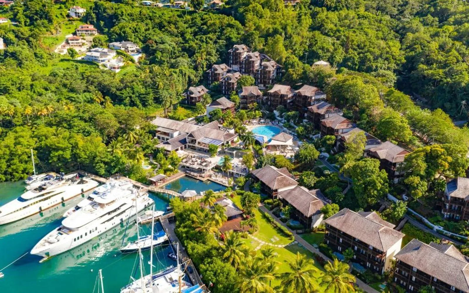 Zoëtry Marigot Bay St. Lucia in Marigot Bay, resort detail.