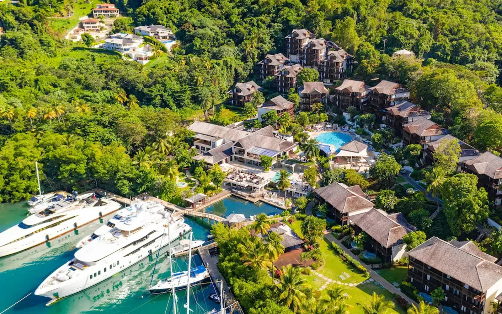 Zoëtry Marigot Bay St. Lucia in Marigot Bay, resort detail.