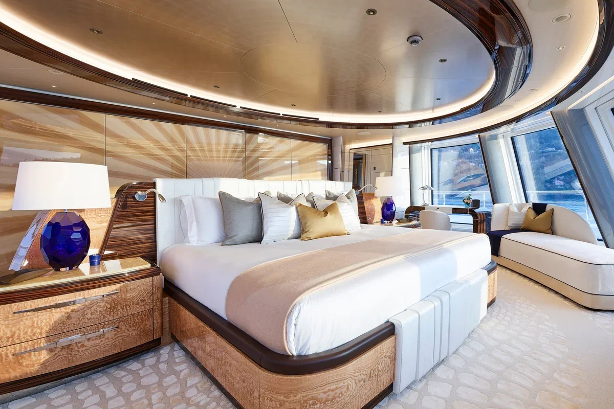 Owner’s cabin aboard EXCELLENCE